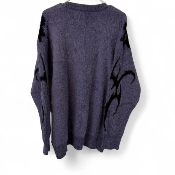 Aelfric Eden Purple and Black Crewneck Sweater - Picture 3 of 5